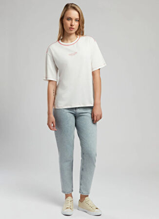 Lee Cooper Bisiklet Yaka Baskılı Ekru Kadın T-Shirt 252 LCF 242014 KARBE EKRU-K
