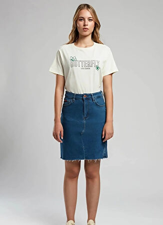 Lee Cooper Normal Bel Mavi Kadın Kısa Etek 252 LCF 126007 AVA 2 DENIM