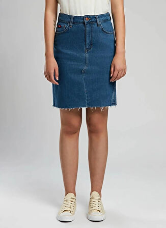Lee Cooper Normal Bel Mavi Kadın Kısa Etek 252 LCF 126007 AVA 2 DENIM