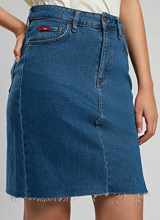 Lee Cooper Normal Bel Mavi Kadın Kısa Etek 252 LCF 126007 AVA 2 DENIM