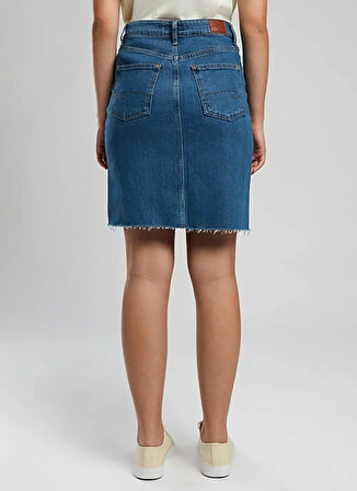 Lee Cooper Normal Bel Mavi Kadın Kısa Etek 252 LCF 126007 AVA 2 DENIM