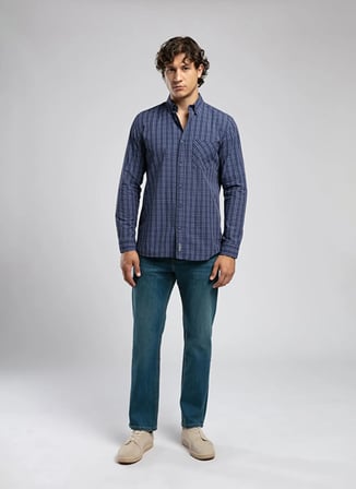 Lee Cooper Gömlek, L, Lacivert - Mavi