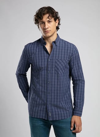 Lee Cooper Gömlek, L, Lacivert - Mavi