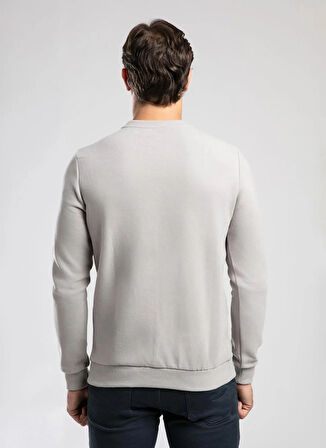 Lee Cooper Yuvarlak Yaka Bej Erkek Sweatshırt 261 LCM 241063 NEWDWADE BEJ