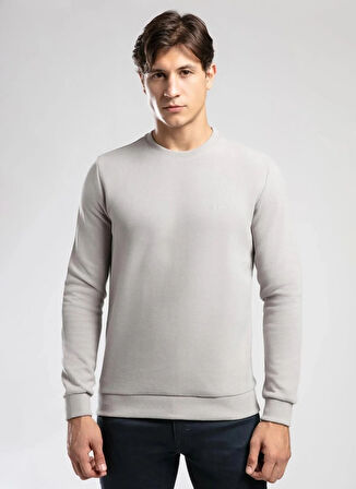 Lee Cooper Yuvarlak Yaka Bej Erkek Sweatshırt 261 LCM 241063 NEWDWADE BEJ