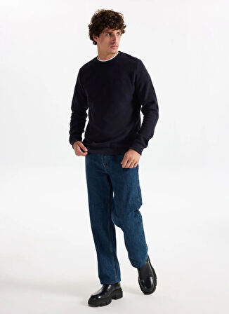 Lee Cooper Yuvarlak Yaka Lacivert Erkek Sweatshırt 261 LCM 241063 NEWDWADE LACİVERT