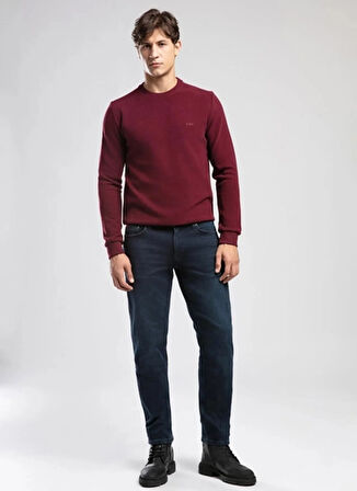 Lee Cooper Yuvarlak Yaka Bordo Erkek Sweatshırt 261 LCM 241063 NEWDWADE BORDO