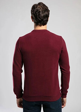 Lee Cooper Yuvarlak Yaka Bordo Erkek Sweatshırt 261 LCM 241063 NEWDWADE BORDO