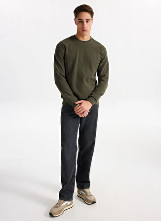 Lee Cooper Yuvarlak Yaka Açık Haki Erkek Sweatshırt 261 LCM 241063 NEWDWADE A. HAKİ