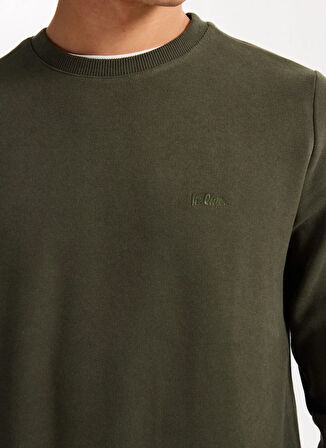 Lee Cooper Yuvarlak Yaka Açık Haki Erkek Sweatshırt 261 LCM 241063 NEWDWADE A. HAKİ