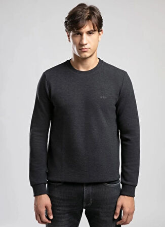Lee Cooper Yuvarlak Yaka Antrasit Erkek Sweatshırt 261 LCM 241063 NEWDWADE ANTRASİT