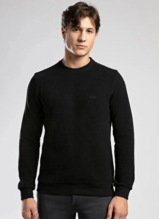Lee Cooper Yuvarlak Yaka Siyah Erkek Sweatshırt 261 LCM 241063 NEWDWADE SİYAH