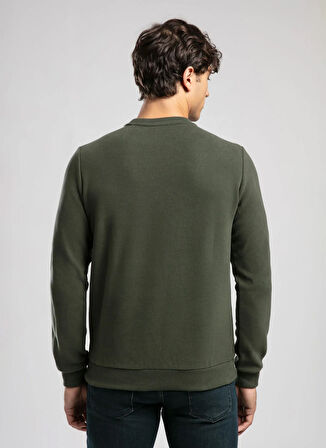 Lee Cooper Yuvarlak Yaka Haki Erkek Sweatshırt 261 LCM 241064 NEWDIAGONAL HAKİ