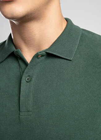 Lee Cooper Polo Yaka Zümrüt Yeşili Erkek Sweatshırt 261 LCM 241067 NEWBLEND ZÜMRÜT