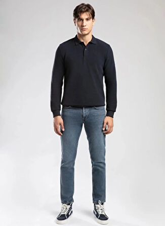 Lee Cooper Polo Yaka Lacivert Erkek Sweatshırt 261 LCM 241067 NEWBLEND LACİVERT