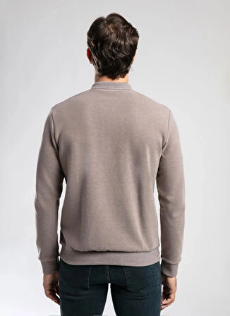 Lee Cooper Polo Yaka Bej Erkek Sweatshırt 261 LCM 241067 NEWBLEND K. BEJ