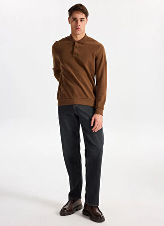 Lee Cooper Polo Yaka Taba Erkek Sweatshırt 261 LCM 241067 NEWBLEND TABA