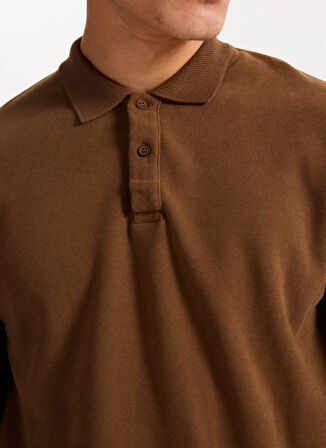 Lee Cooper Polo Yaka Taba Erkek Sweatshırt 261 LCM 241067 NEWBLEND TABA