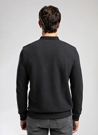 Lee Cooper Polo Yaka Antrasit Erkek Sweatshırt 261 LCM 241067 NEWBLEND ANTRASİT