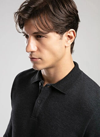 Lee Cooper Polo Yaka Antrasit Erkek Sweatshırt 261 LCM 241067 NEWBLEND ANTRASİT