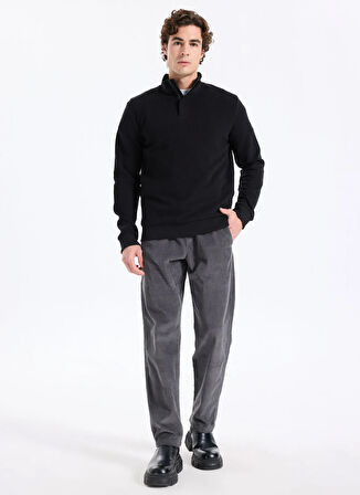 Lee Cooper Dik Yaka Siyah Erkek Sweatshırt 261 LCM 241068 LUKE SİYAH