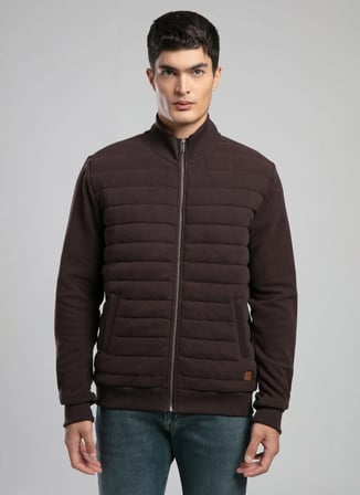 Lee Cooper Dik Yaka Koyu Kahve Erkek Sweatshırt 261 LCM 241070 ROWENA ACI KAHVE