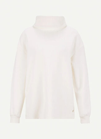 Lee Cooper Balıkçı Yaka Düz Ekru Kadın Sweatshırt 261 LCF 241018 BECKIE EKRU