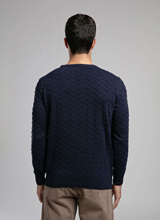 Lee Cooper Yuvarlak Yaka Regular Fit Lacivert Erkek Kazak 261 LCM 241017 JEFTA LACİVERT