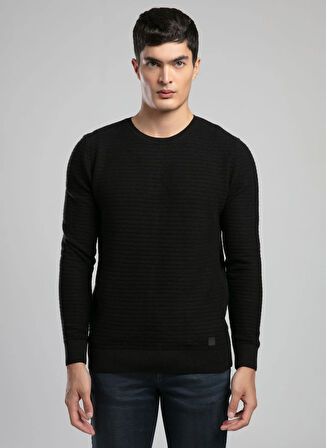 Lee Cooper Yuvarlak Yaka Regular Fit Siyah Erkek Kazak 261 LCM 241018 DUANE SİYAH