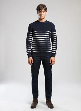 Lee Cooper Yuvarlak Yaka Regular Fit Lacivert Erkek Kazak 261 LCM 241020 BALDWIN LACİVERT-EKR