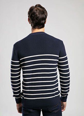 Lee Cooper Yuvarlak Yaka Regular Fit Lacivert Erkek Kazak 261 LCM 241020 BALDWIN LACİVERT-EKR