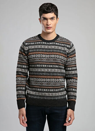 Lee Cooper Yuvarlak Yaka Regular Fit Antrasit Erkek Kazak 261 LCM 241022 ADRIEL ANTRASİT