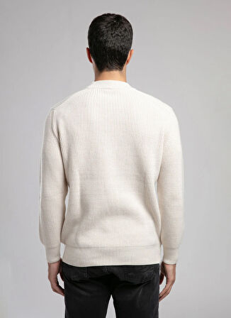 Lee Cooper Yarım balıkçı Yaka Regular Fit Ekru Erkek Kazak 261 LCM 241029 RUBEN EKRU