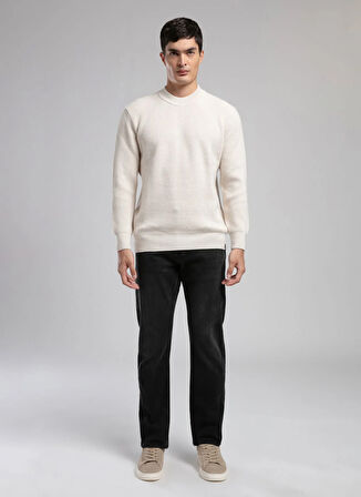 Lee Cooper Yarım balıkçı Yaka Regular Fit Ekru Erkek Kazak 261 LCM 241029 RUBEN EKRU