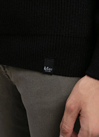 Lee Cooper Yarım balıkçı Yaka Regular Fit Siyah Erkek Kazak 261 LCM 241029 RUBEN SİYAH