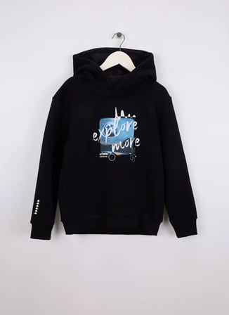 Lee Cooper Düz Erkek Çocuk Siyah Sweatshırt 261 LCB 241007 COSMIC SİYAH