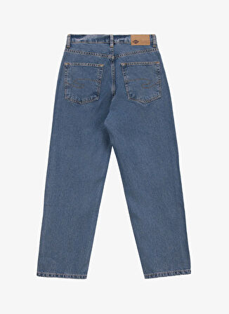 Lee Cooper Yüksek Bel Düz Paça Straight Gri - Mavi Kadın Denim Pantolon 261 LCF 121012 CLARA RASTABAN SMB