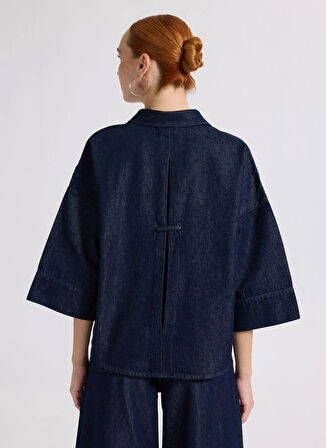 Lee Cooper Loose Fit Koyu Mavi Kadın Ceket 261 LCF 131002 HADLEY DENIM