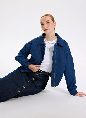 Lee Cooper Regular Fit Koyu Mavi Kadın Ceket 261 LCF 131004 VERTI 3 DENIM