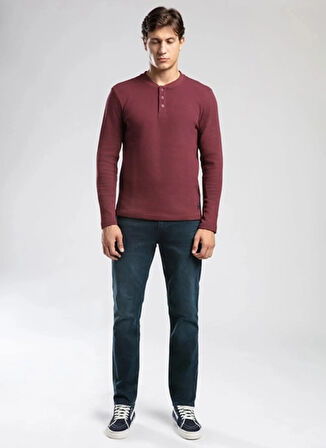 Lee Cooper Normal Bel Slim Straight Mavi Erkek Denim Pantolon 261 LCM 121020 JAGGER LISA DARK