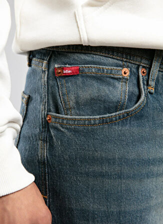 Lee Cooper Yüksek Bel Straight Mavi Erkek Denim Pantolon 261 LCM 121048 RICKY FRANCESCA FLC