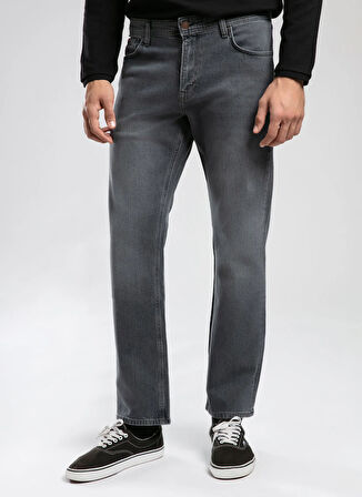 Lee Cooper Yüksek Bel Straight Gri Erkek Denim Pantolon 261 LCM 121051 RICKY LIMPO ASH BLUE