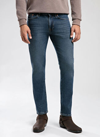 Lee Cooper Normal Bel Straight Mavi Erkek Denim Pantolon 261 LCM 121057 HARRY MANDIE BLUE