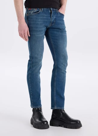 Lee Cooper Normal Bel Straight Mavi Erkek Denim Pantolon 261 LCM 121062 HARRY HANCOCK MID