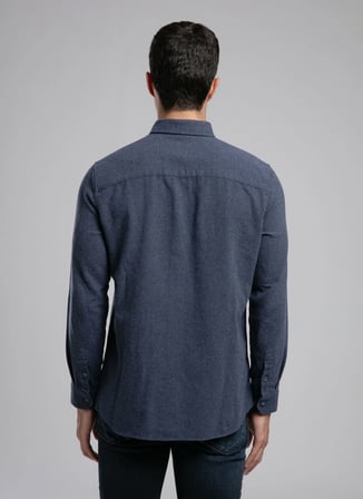 Lee Cooper Mavi Erkek Regular Fit Gömlek 261 LCM 241004 TILES İNDİGO