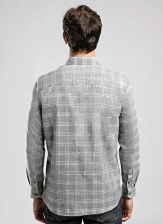 Lee Cooper Regular Fit Gri Erkek Gömlek 261 LCM 241008 MEXI GRİ EKOSE