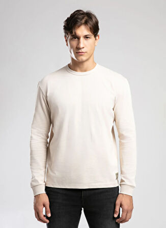 Lee Cooper Yuvarlak Yaka Bej Erkek Sweatshırt 261 LCM 241030 JORDY BEJ