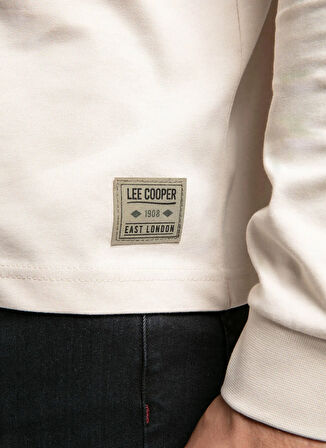 Lee Cooper Yuvarlak Yaka Bej Erkek Sweatshırt 261 LCM 241030 JORDY BEJ