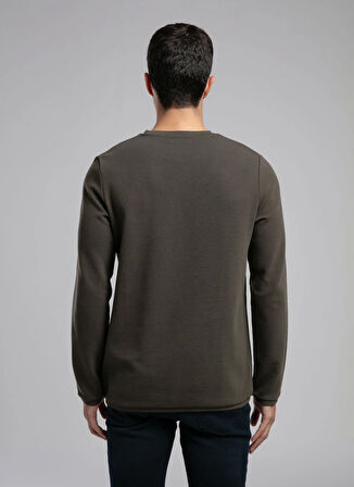 Lee Cooper Yuvarlak Yaka Haki Erkek Sweatshırt 261 LCM 241032 BEN HAKİ