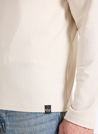 Lee Cooper Yuvarlak Yaka Bej Erkek Sweatshırt 261 LCM 241033 WAYNE BEJ